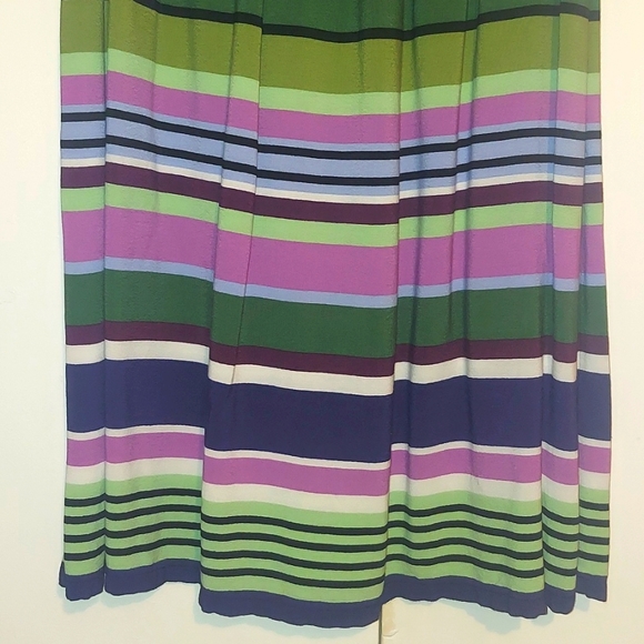 LOFT Multicolored Horizontal Striped Skirt Size Extra Small Green Blue Purple - Picture 5 of 14